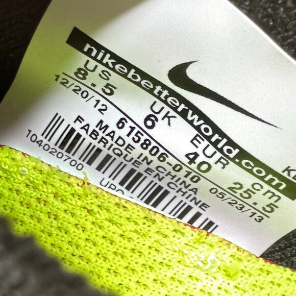 Nike Free 5.0+ Flyknit Women's Size 8.5 Shoes Black Running Sneakers 615806-010 - Picture 8 of 9